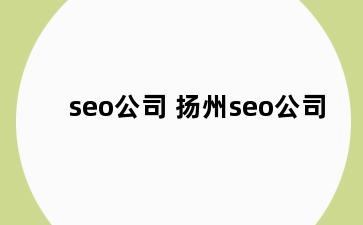 seo公司 扬州seo公司